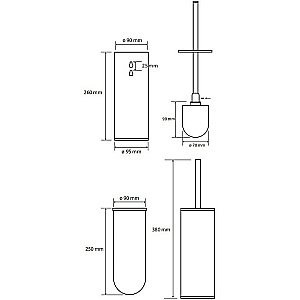 Ершик для туалета Bemeta Graphit 156313067 антрацит купить в интернет-магазине сантехники Sanbest