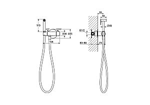 Гигиенический душ Aquatek Оберон AQ1027CR хром купить в интернет-магазине сантехники Sanbest