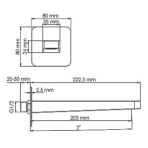 Смеситель для ванны WasserKRAFT Ems 7600 A7651.303.305.280.197.346  глянцевое золото купить в интернет-магазине сантехники Sanbest