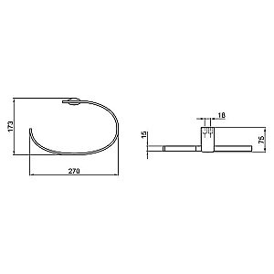 Держатель для полотенец Webert Aria AI501201 купить в интернет-магазине сантехники Sanbest