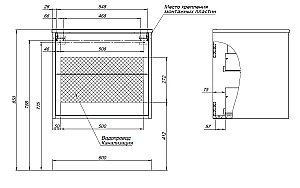 Тумба с раковиной Aquanet Lino 287541 60 (Flat) дуб веллингтон для ванной в интернет-магазине Sanbest