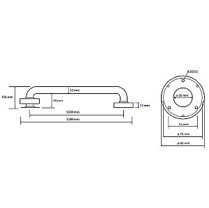 Поручень Bemeta Help 301101203 белый купить в интернет-магазине сантехники Sanbest