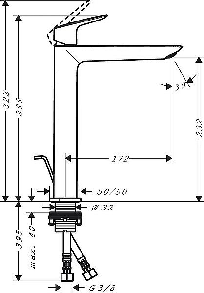 Смеситель для раковины Hansgrohe Logis 71258000 купить в интернет-магазине сантехники Sanbest