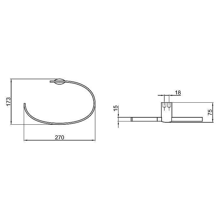 Держатель для полотенец Webert Aria AI501201 купить в интернет-магазине сантехники Sanbest