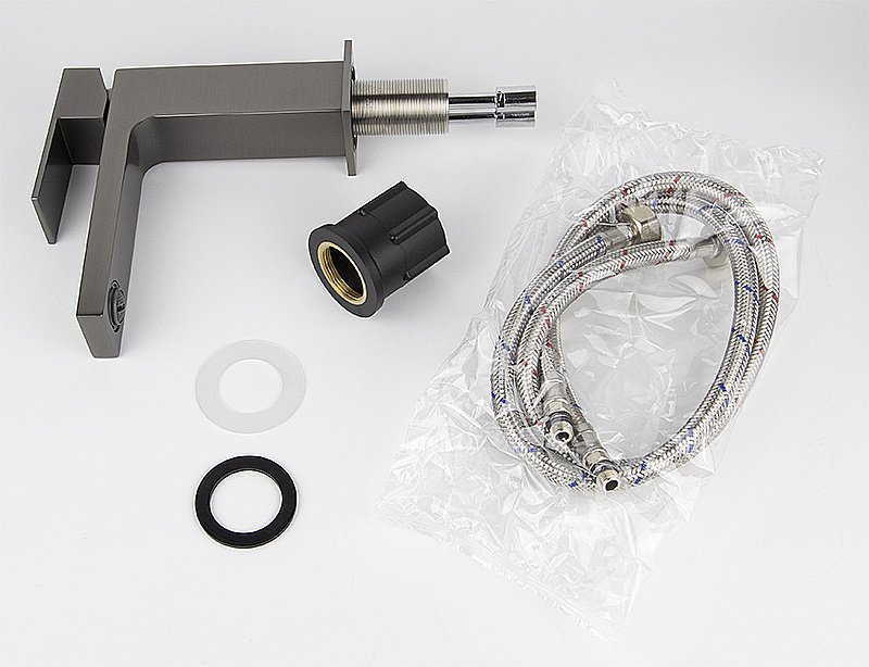 Смеситель для раковины Kaiser Cube 01211-15 вороненая сталь купить в интернет-магазине сантехники Sanbest