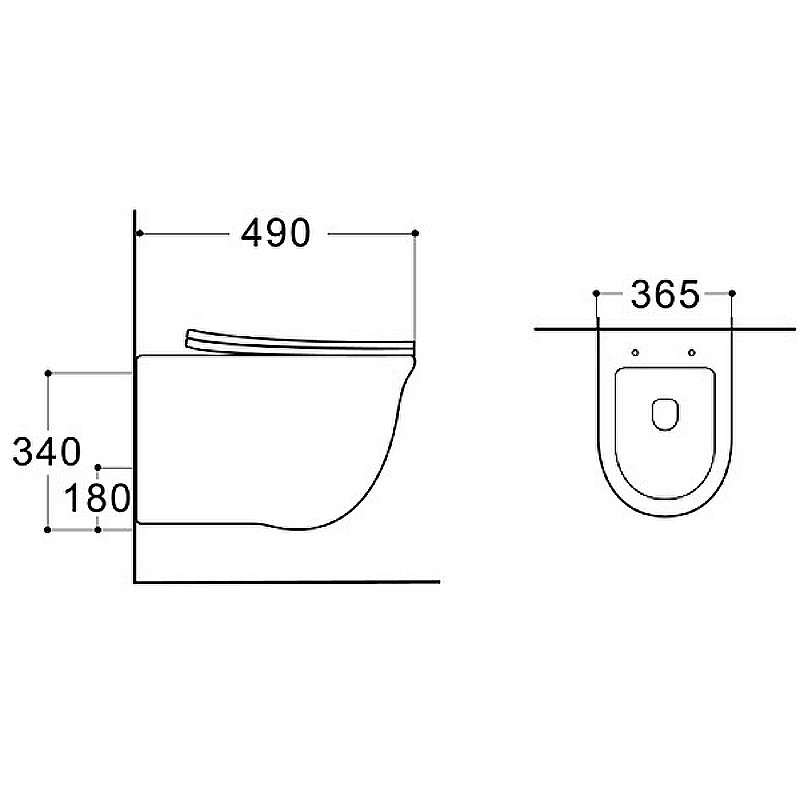 Унитаз подвесной Aquatek Классик AQ1112-00 белый, с крышкой микролифт, безободковый купить в интернет-магазине Sanbest