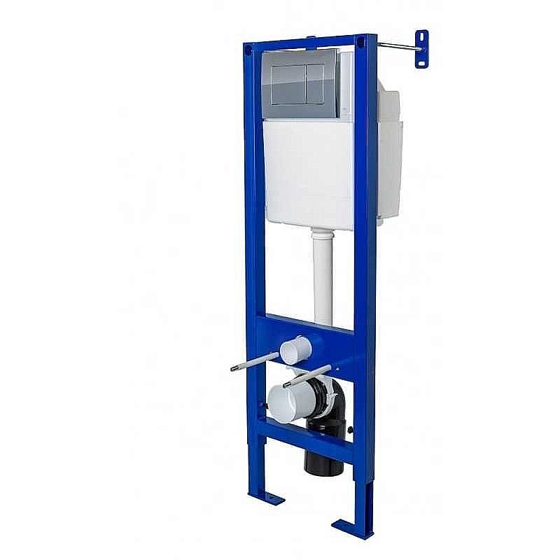 Унитаз подвесной Berges GAMMA 42430с инсталляцией, белый/кнопка белая купить в интернет-магазине Sanbest