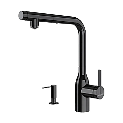 Смеситель для кухни Paulmark Viper Vi213105-GB+D004-GB черный купить в интернет-магазине сантехники Sanbest
