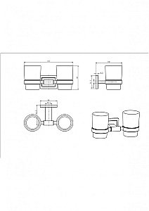 Стакан для зубных щеток CeramaLux Gamma 12303 хром купить в интернет-магазине сантехники Sanbest