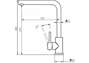 Смеситель для кухни Aquanet Steel AF211-41S купить в интернет-магазине сантехники Sanbest