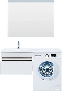 Тумба с раковиной Aquanet Токио 236917 130 белый для ванной в интернет-магазине Sanbest