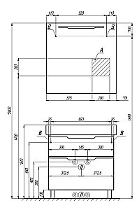 Тумба с раковиной Акватон Дакота 80 белый глянцевый/выбеленное дерево для ванной в интернет-магазине Sanbest