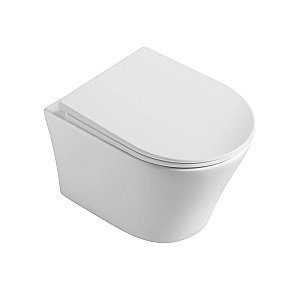 Унитаз подвесной RGW SW-52 80420252-01 белый, безободковый, с крышкой микролифт, слив-торнадо купить в интернет-магазине Sanbest