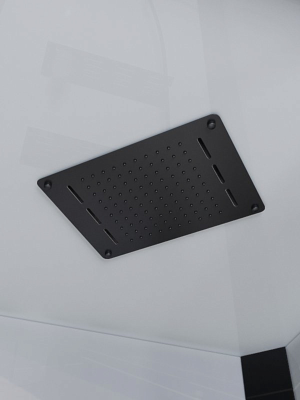 Душевая кабина BelBagno UNO-CAB-A-1-NERO 90x90 стекло прозрачное/профиль черный матовый купить в интернет-магазине Sanbest
