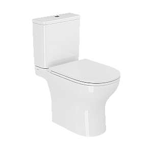 Унитаз-компакт VitrA M50 9889B003-7200 безободковый, смыв торнадо, с бачком, с сиденьем микролифт, белый купить в интернет-магазине Sanbest