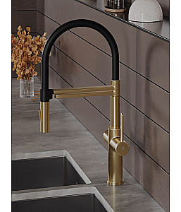 Смеситель для кухни  Agger Elegant A3252599 золото матовое купить в интернет-магазине сантехники Sanbest