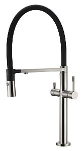 Смеситель для кухни Boheme UNO 115-NB никель брашированный купить в интернет-магазине сантехники Sanbest