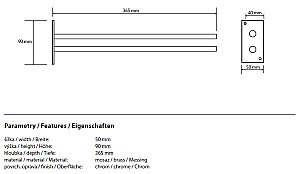 Полотенцедержатель неподвижный Bemeta Omega 104704142 купить в интернет-магазине сантехники Sanbest
