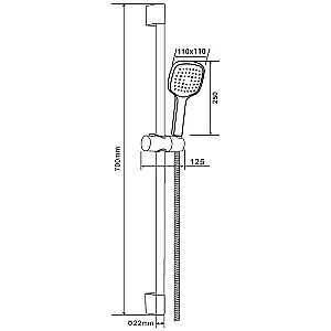 Душевой гарнитур Orange O-Shower OS804cr хром купить в интернет-магазине сантехники Sanbest