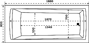 Ванна Azario Бали 180х80 БАВ0105 белая купить в интернет-магазине Sanbest