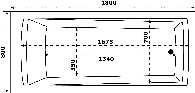 Ванна Azario Бали 180х80 БАВ0105 белая купить в интернет-магазине Sanbest