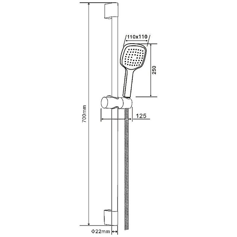 Душевой гарнитур Orange O-Shower OS804cr хром купить в интернет-магазине сантехники Sanbest