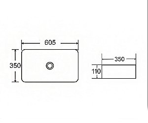 Раковина накладная Bronze de Luxe Lacio 60,5 1061BM белая купить в интернет-магазине Sanbest