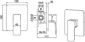 Смеситель для душа Allen Brau Infinity X1 5.21015-31 купить в интернет-магазине сантехники Sanbest