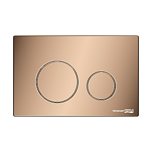 Унитаз подвесной WasserKRAFT Berkel 10TLT.010.ME.RG02.H002 безободковый, с инсталляцией Aller 10, с крышкой микролифт, белый/кнопка розовое золото купить в интернет-магазине Sanbest