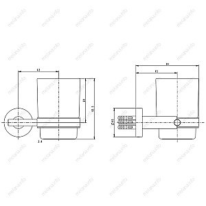 Стакан подвесной Melana MLN-861010 купить в интернет-магазине сантехники Sanbest