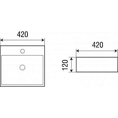 Накладная раковина WeltWasser WW ELBACH 2177 42 белая купить в интернет-магазине Sanbest