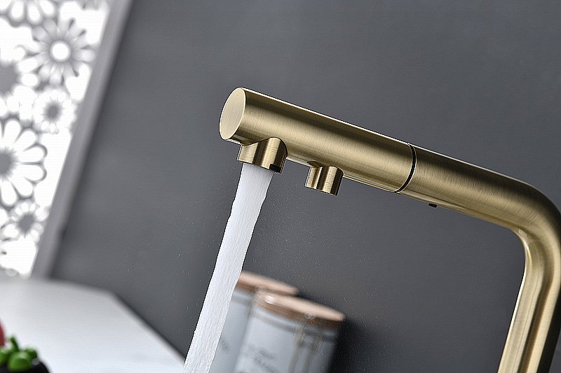 Смеситель для кухни Paulmark Serpentine Se213222-BR бронза купить в интернет-магазине сантехники Sanbest