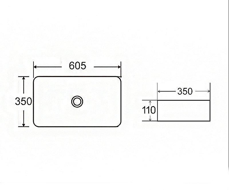 Раковина накладная Bronze de Luxe Lacio 60,5 1061BM белая купить в интернет-магазине Sanbest