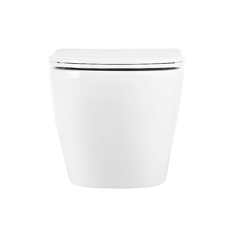 Унитаз подвесной BelBagno UNO BB3105CHR безободковый, с крышкой микролифт, с инсталляцией и белой кнопкой купить в интернет-магазине Sanbest