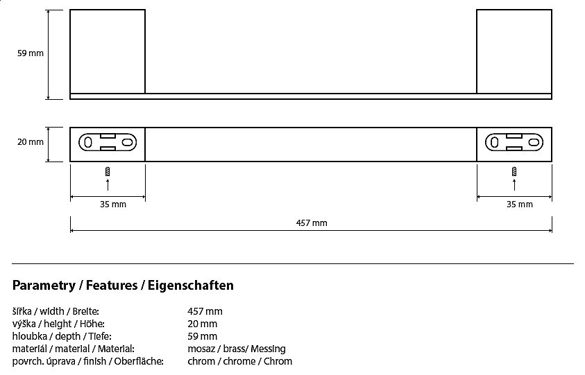 Полотенцедержатель Bemeta Via 135004022 купить в интернет-магазине сантехники Sanbest