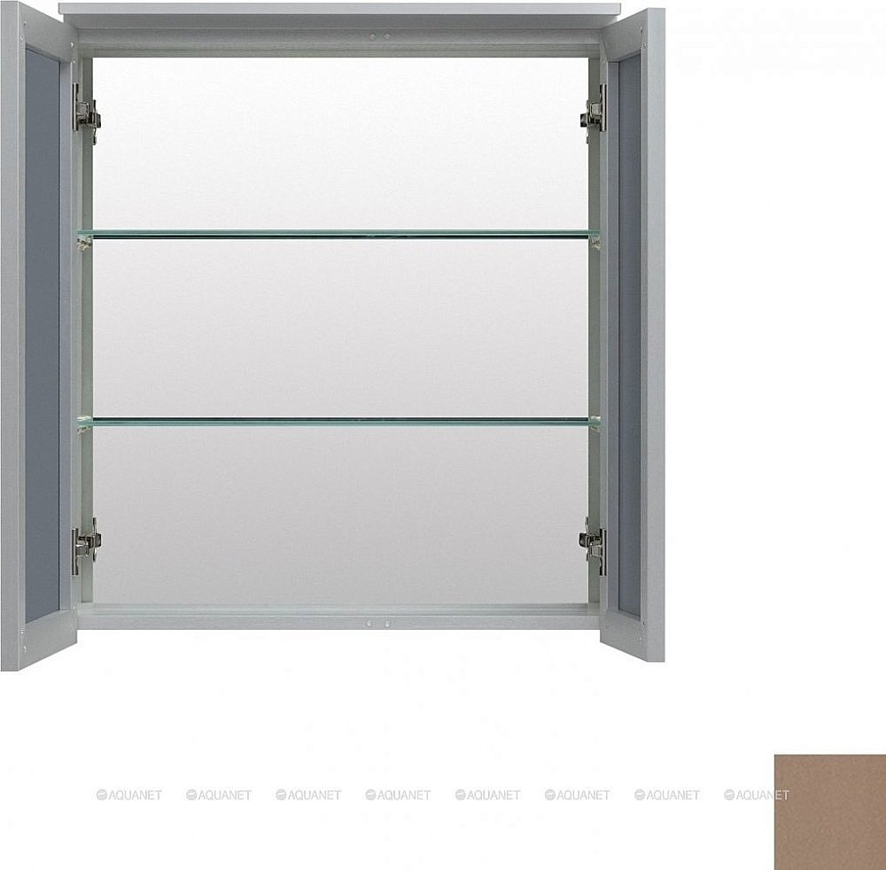 Зеркальный шкаф De Aqua Алюминиум 261765 70 медь купить в интернет-магазине сантехники Sanbest