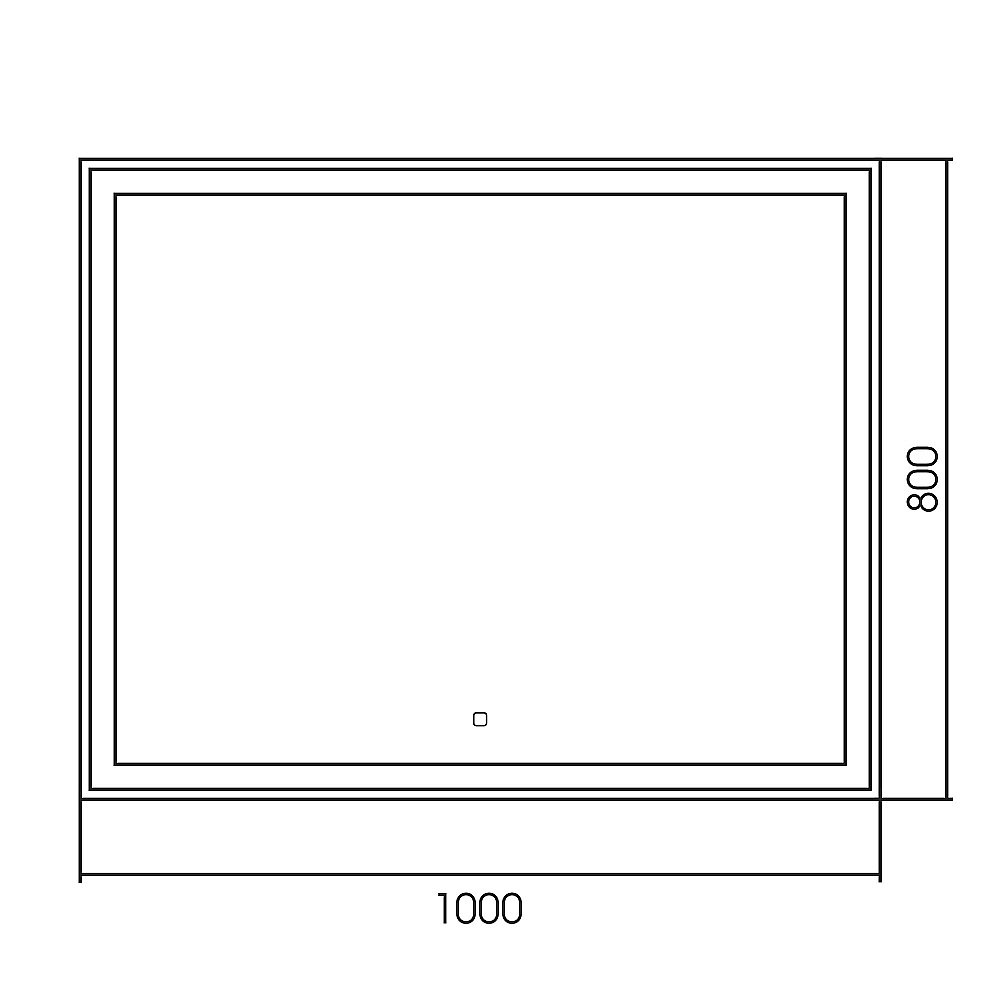 Зеркало ABBER See AG6115S-1.0 100x80 в ванную от интернет-магазине сантехники Sanbest