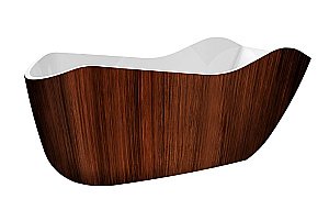 Ванна акриловая Lagard Teona lgd-tna-bw 172.5х79.5 белая,коричневая купить в интернет-магазине Sanbest