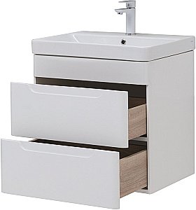 Тумба с раковиной Aquanet София 288905 60 белый глянец для ванной в интернет-магазине Sanbest