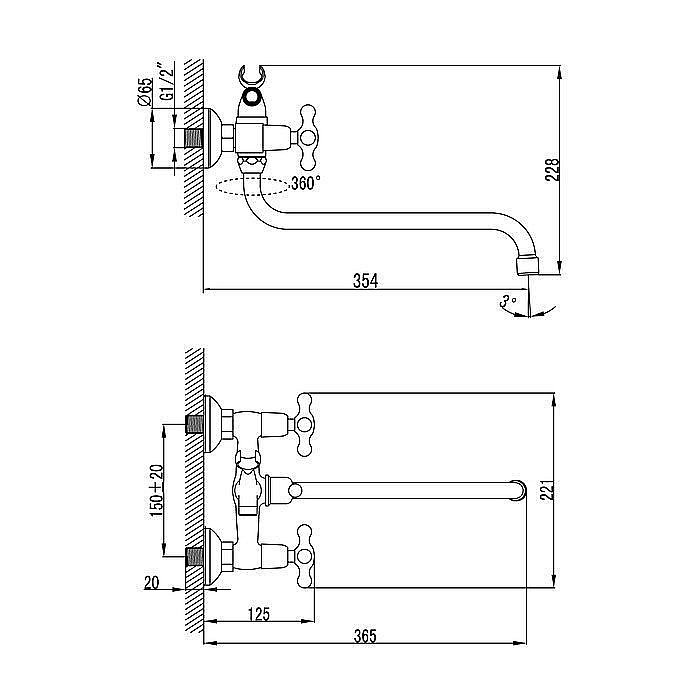 Смеситель для ванны IDDIS Jeals JE2SBL0i10 купить в интернет-магазине сантехники Sanbest