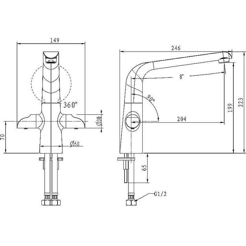 Смеситель для кухни Kaiser Saturn 42044 купить в интернет-магазине сантехники Sanbest