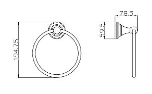 Полотенцедержатель Rav-Slezak MORAVA MKA0104 купить в интернет-магазине сантехники Sanbest