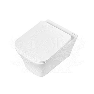 Унитаз подвесной Art&Max PLATINO AM9321CHR/SC белый, с сиденьем микролифт, безободковый купить в интернет-магазине Sanbest