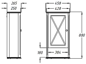 Шкаф Опадирис Палермо 46 белый матовый для ванной в интернет-магазине сантехники Sanbest