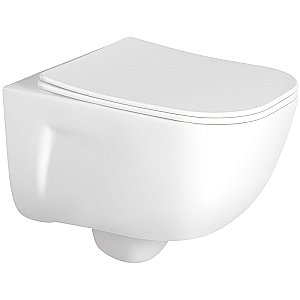 Унитаз подвесной Aquatek Дива AQ2012-00 белый, с крышкой микролифт, безободковый купить в интернет-магазине Sanbest