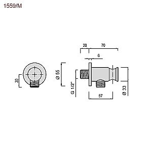 Подключение для шланга с держателем для лейки Giulini Futuro 1559/MNO черный купить в интернет-магазине сантехники Sanbest