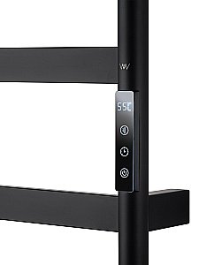 Полотенцесушитель электрический WONZON & WOGHAND DÜSSELDORF, Черный матовый (WW-A204-MB) купить в интернет-магазине сантехники Sanbest