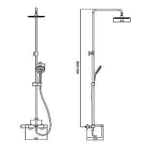Душевая система Azario GALAXY AZ-67B47EV1-1DC1J19A-ZH3394A-HB1153C хром купить в интернет-магазине сантехники Sanbest
