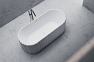 Ванна Abber Stein 170x75 AS9653 белая матовая купить в интернет-магазине Sanbest