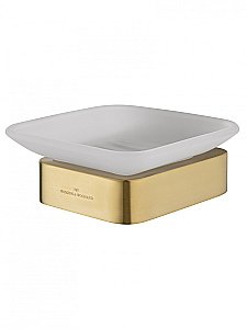 Мыльница с держателем WONZON & WOGHAND LOTTE, Брашированное золото (WW-8322-BG) купить в интернет-магазине сантехники Sanbest